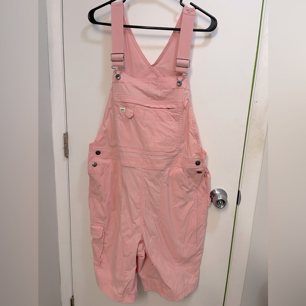Duluth trading company heirloom garden short overalls size L